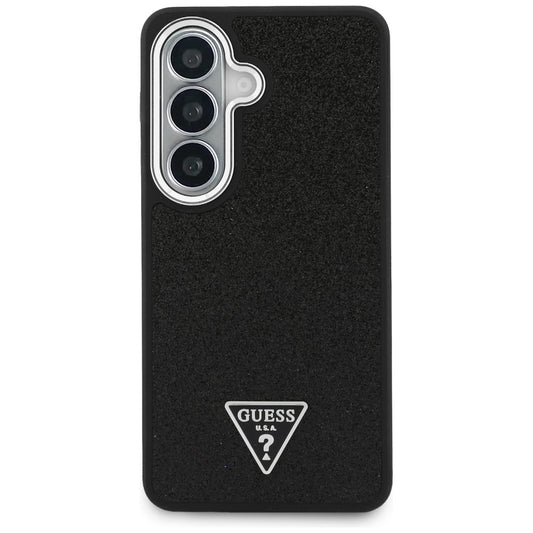 Futrola za Samsung Galaxy S26 S942, Guess, Fixed Glitter Triangle Logo, Crna