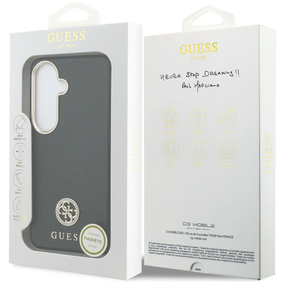 Futrola za Samsung Galaxy S26 S942, Guess, Rhinestone Round Logo, Crna