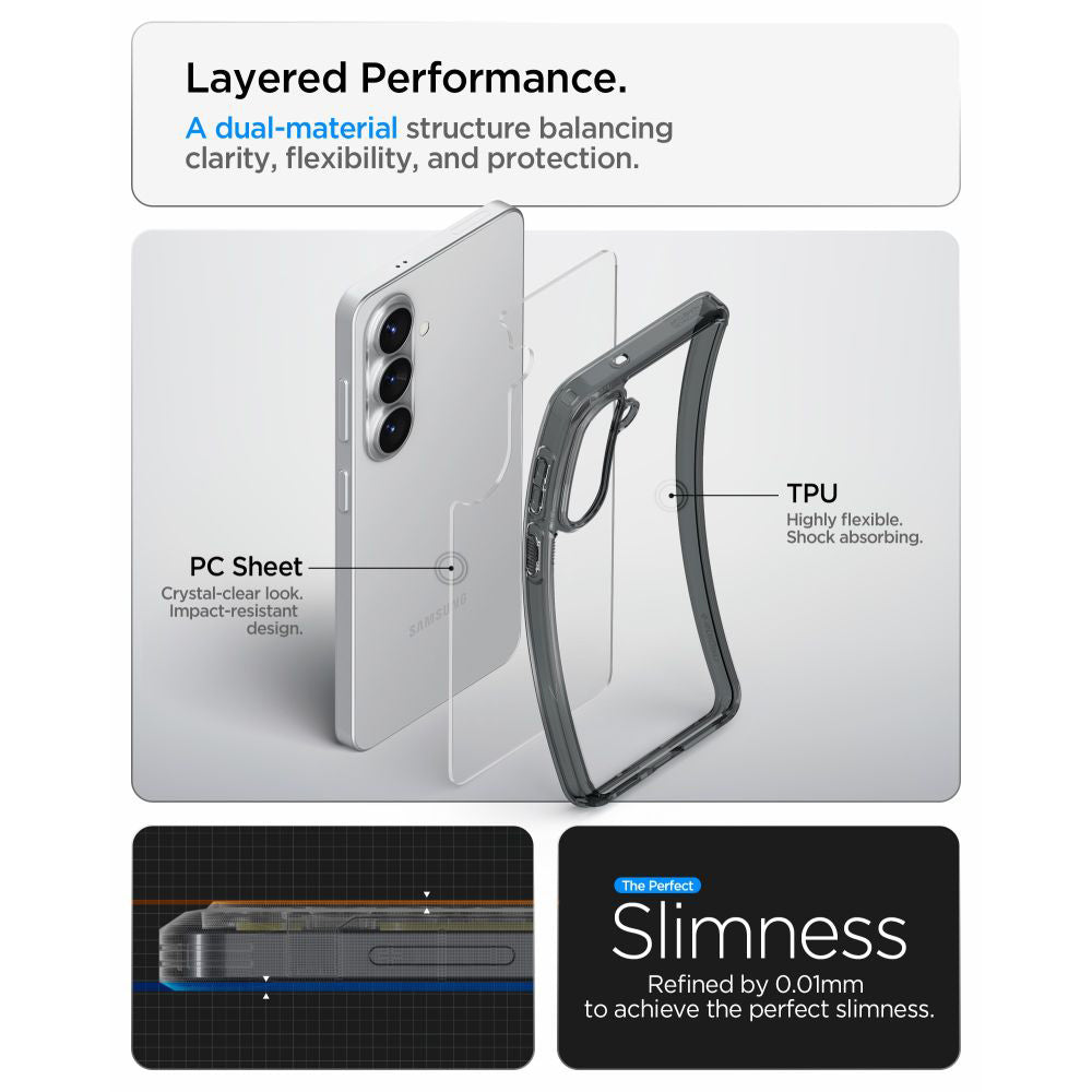 Futrola za Samsung Galaxy S26 S942, Spigen, Ultra Hybrid, Dimljena ACS10733