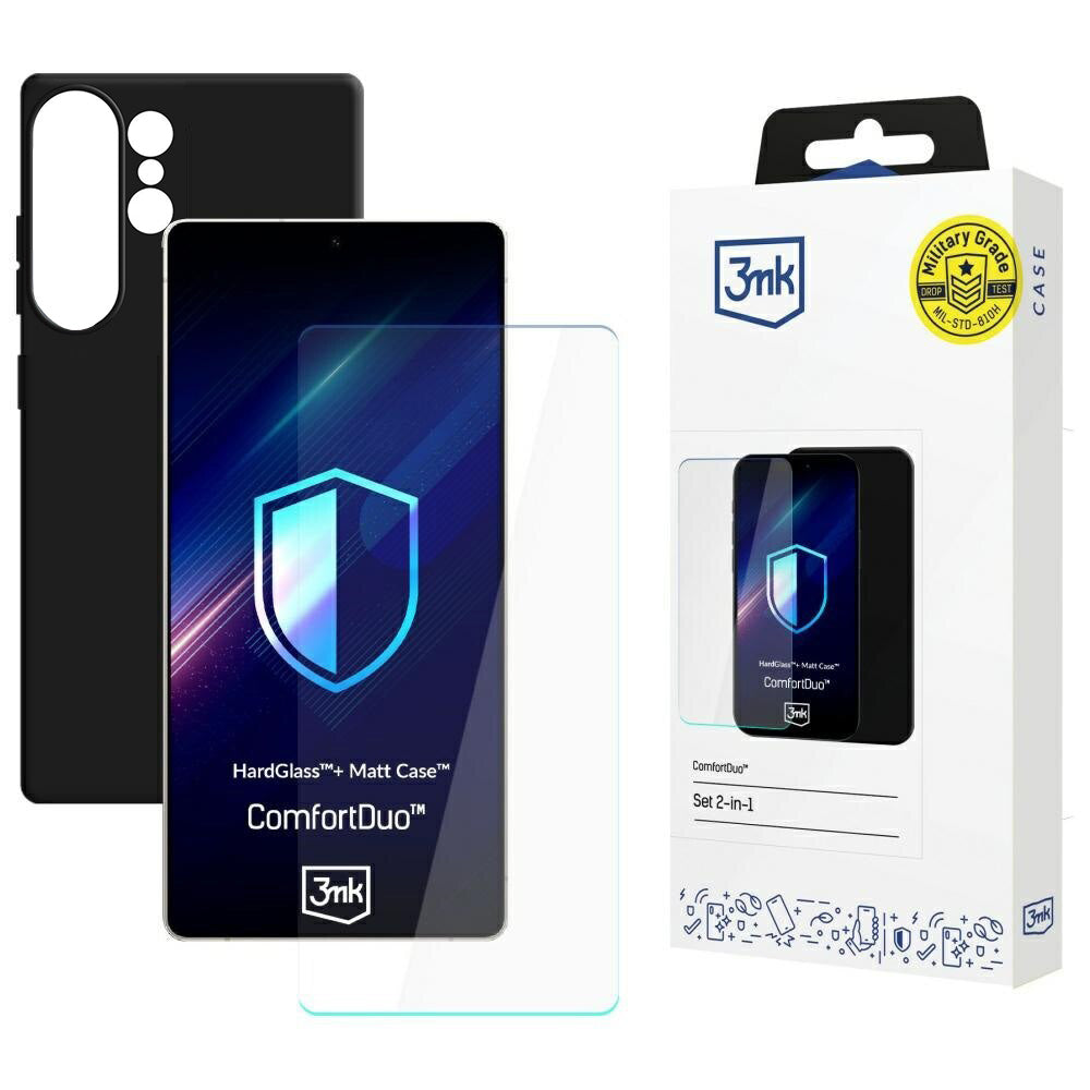 Futrola za Samsung Galaxy S26 Ultra, 3MK, ComfortDuo, Crna