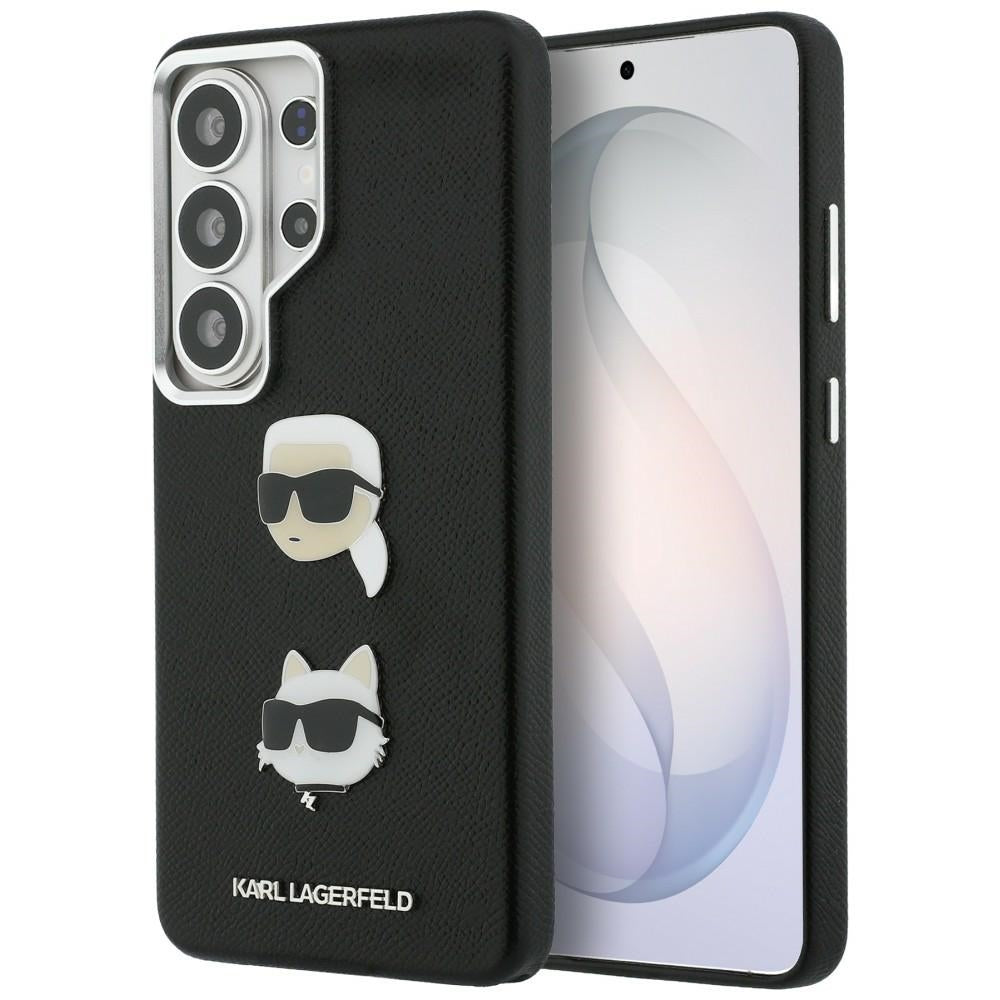 Futrola za Samsung Galaxy S26 Ultra S948, Karl Lagerfeld, Saffiano Karl & Choupette's Head Pin, Crna