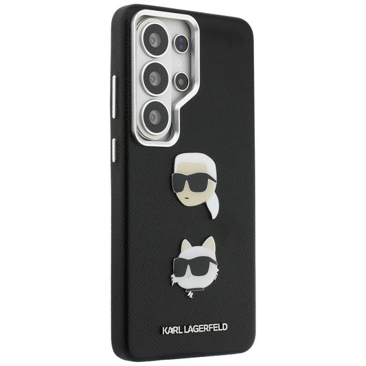 Futrola za Samsung Galaxy S26 Ultra S948, Karl Lagerfeld, Saffiano Karl & Choupette's Head Pin, Crna