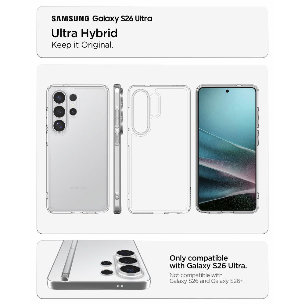 Futrola za Samsung Galaxy S26 Ultra S948, Spigen, Ultra Hybrid, Transparentna ACS10677