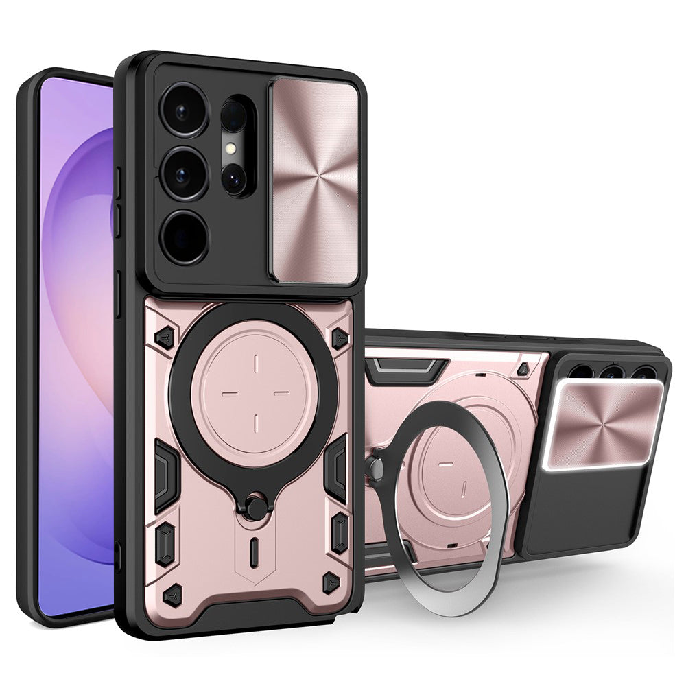 Futrola za Samsung Galaxy S26 Ultra S948, Techsuit, CamGuard Pro, Roze Zlatna