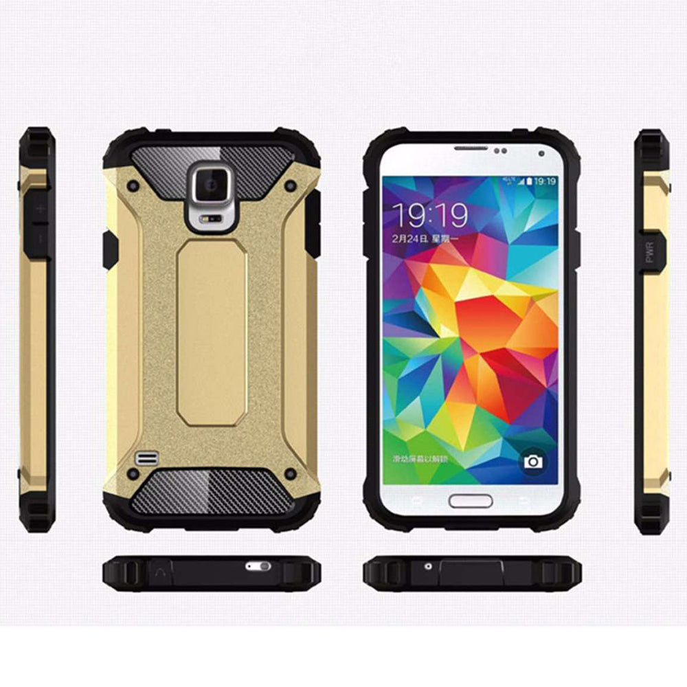 Futrola za Samsung Galaxy S5 G900, Techsuit, Hybrid Armor, Crna