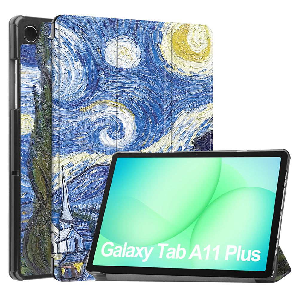 Futrola za Samsung Galaxy Tab A11+ / Tab A9+, Techsuit, FoldPro Starry Night, Višebojna
