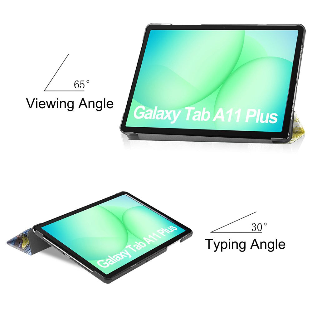Futrola za Samsung Galaxy Tab A11+ / Tab A9+, Techsuit, FoldPro Starry Night, Višebojna
