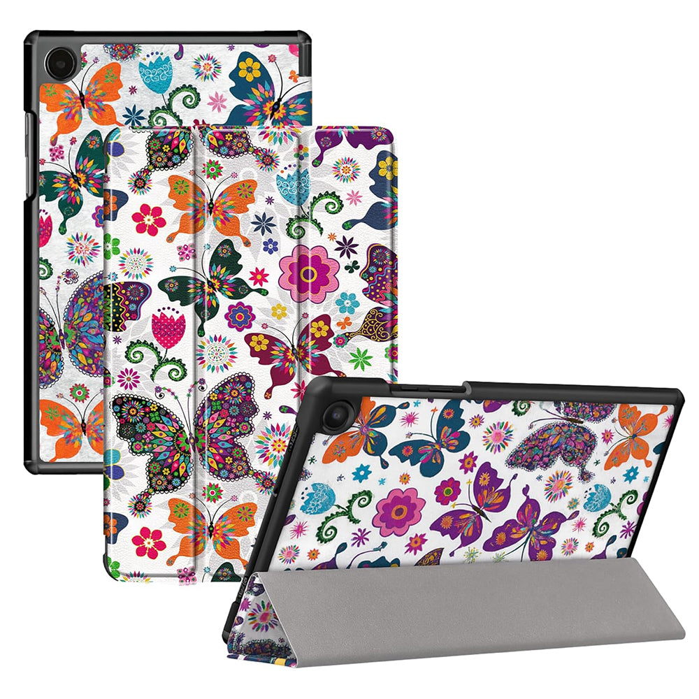 Futrola za Samsung Galaxy Tab A11 / Tab A9, Techsuit, FoldPro Butterfly New Model, Multicolor