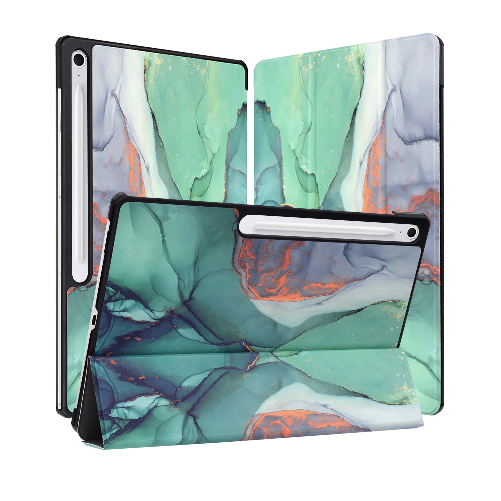 Futrola za Samsung Galaxy Tab S10 FE+, Techsuit, FoldPro Green Time, Višebojna