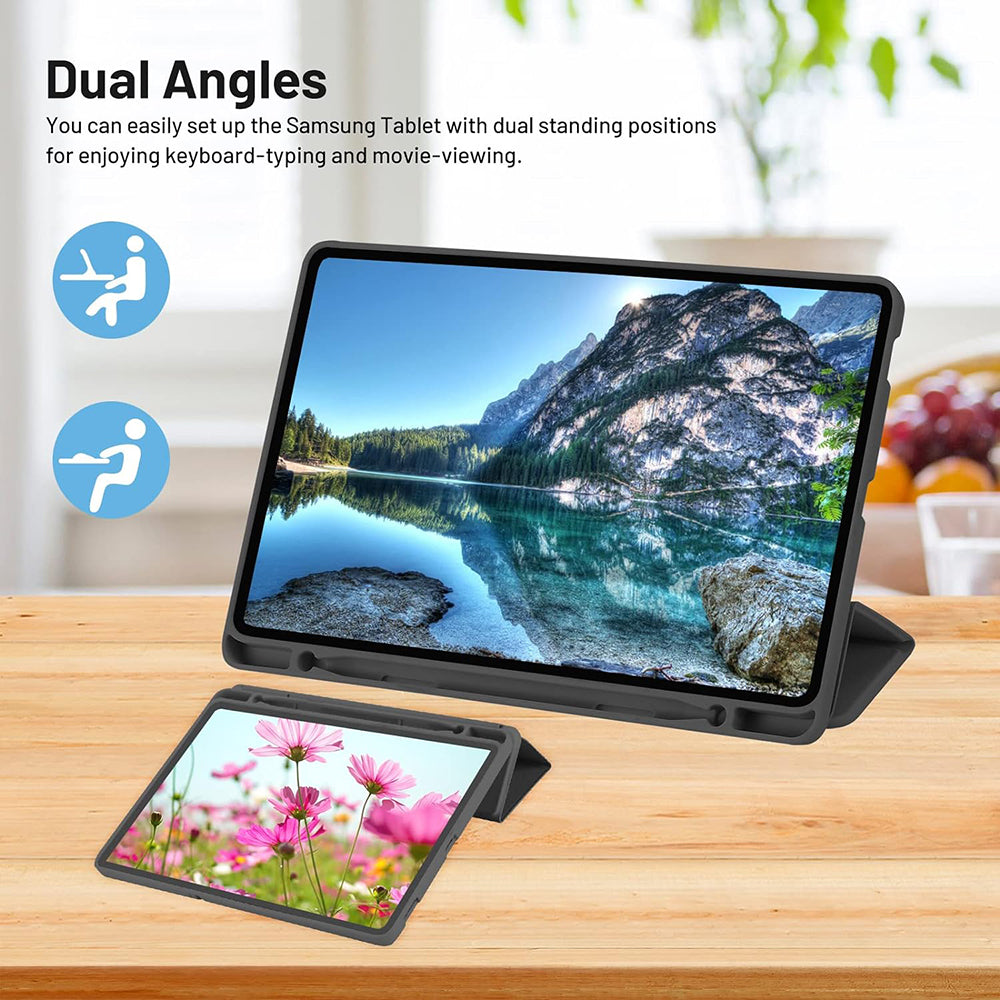 Futrola za Samsung Galaxy Tab S6 Lite (2024) / Tab S6 Lite (2022) / Tab S6 Lite (2020), Techsuit, Flex Trifold, Crna
