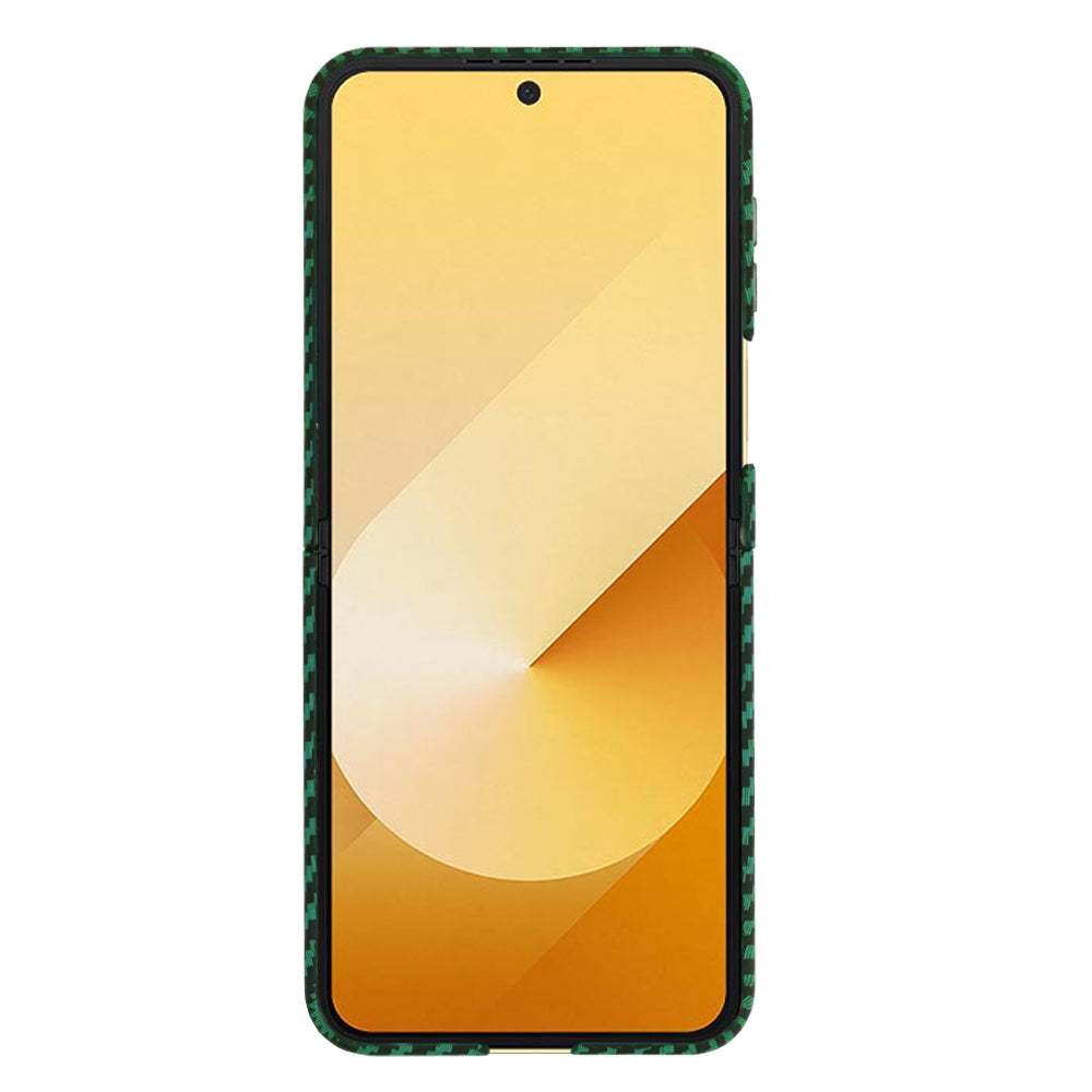 Futrola za Samsung Galaxy Z Flip7 FE F761 / Z Flip6 F741, Techsuit, Carbonite FiberShell, Zelena