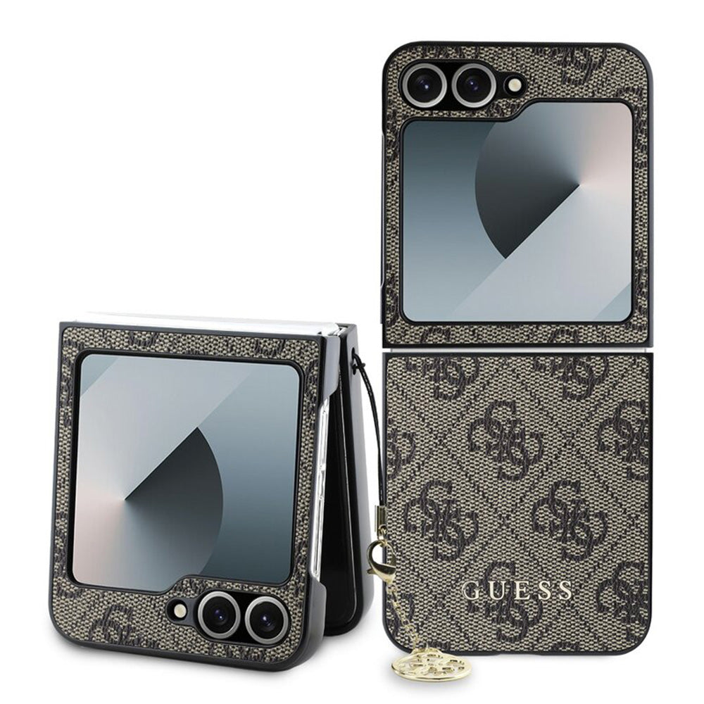 Futrola za Samsung Galaxy Z Flip7 FE F761 / Z Flip6 F741, Guess, 4G Charm, Braon