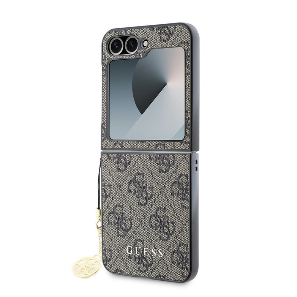 Futrola za Samsung Galaxy Z Flip7 FE F761 / Z Flip6 F741, Guess, 4G Charm, Braon
