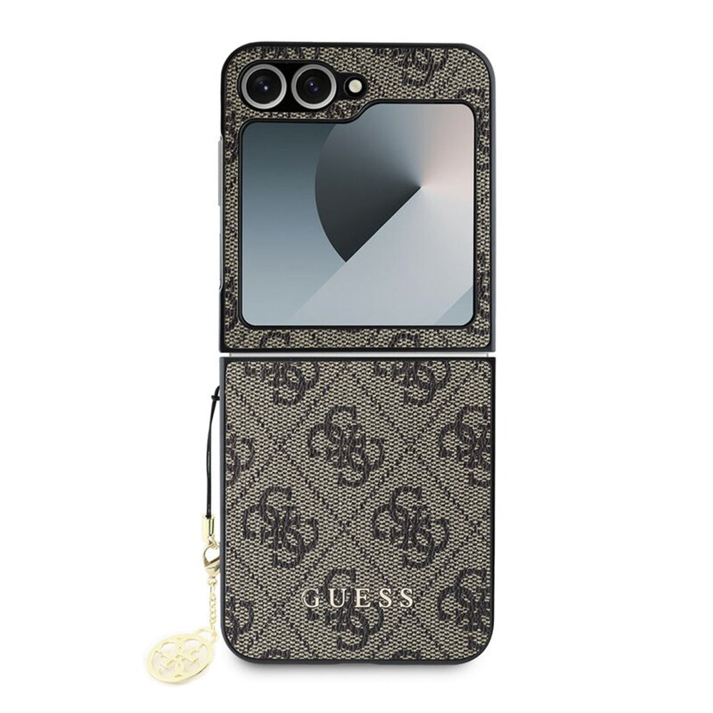 Futrola za Samsung Galaxy Z Flip7 FE F761 / Z Flip6 F741, Guess, 4G Charm, Braon