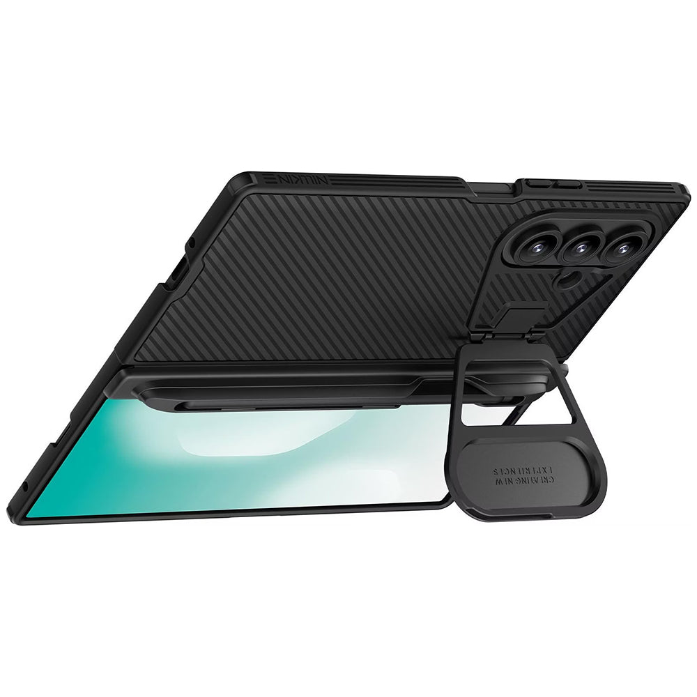 Futrola za Samsung Galaxy Z Fold7 F966, Nillkin, CamShield Prop sa metalnim poklopcem za objektiv i držačem za S-Pen, Crna