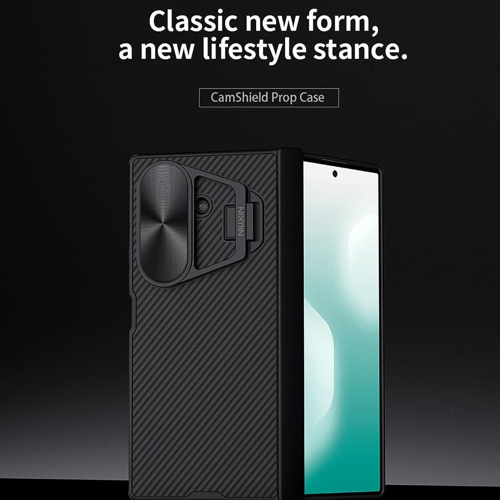 Futrola za Samsung Galaxy Z Fold7 F966, Nillkin, CamShield Prop sa metalnim poklopcem za objektiv, Crna