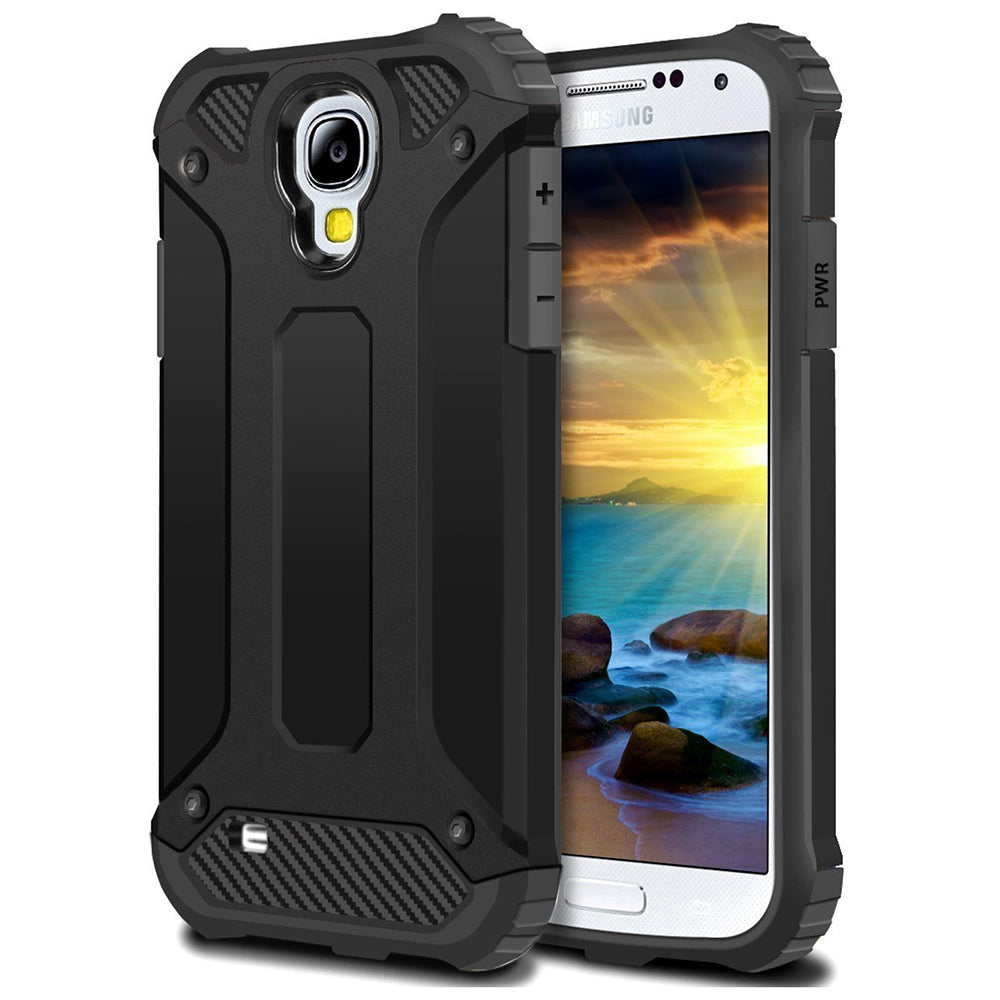 Futrola za Samsung I9500 Galaxy S4, Techsuit, Hybrid Armor, Crna