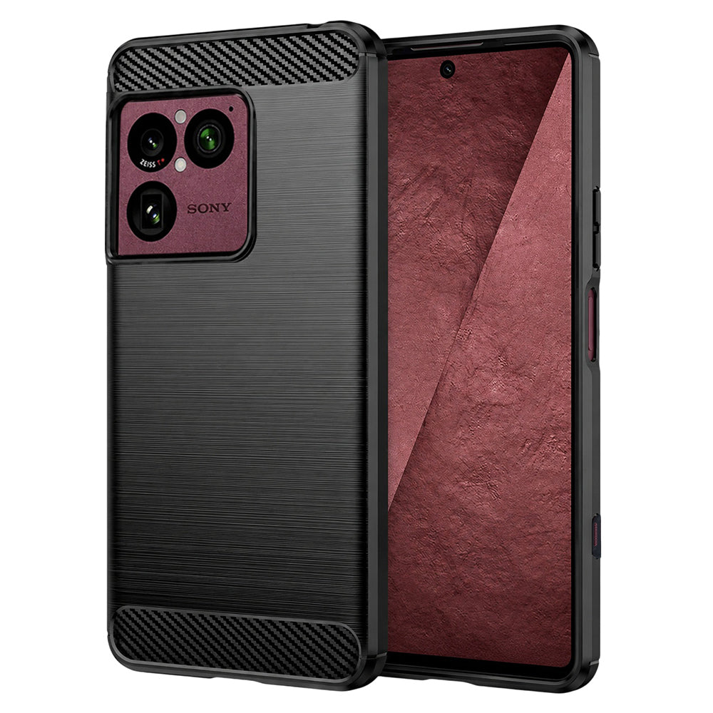 Futrola za Sony Xperia 1 VIII, Techsuit, Karbon, Crna