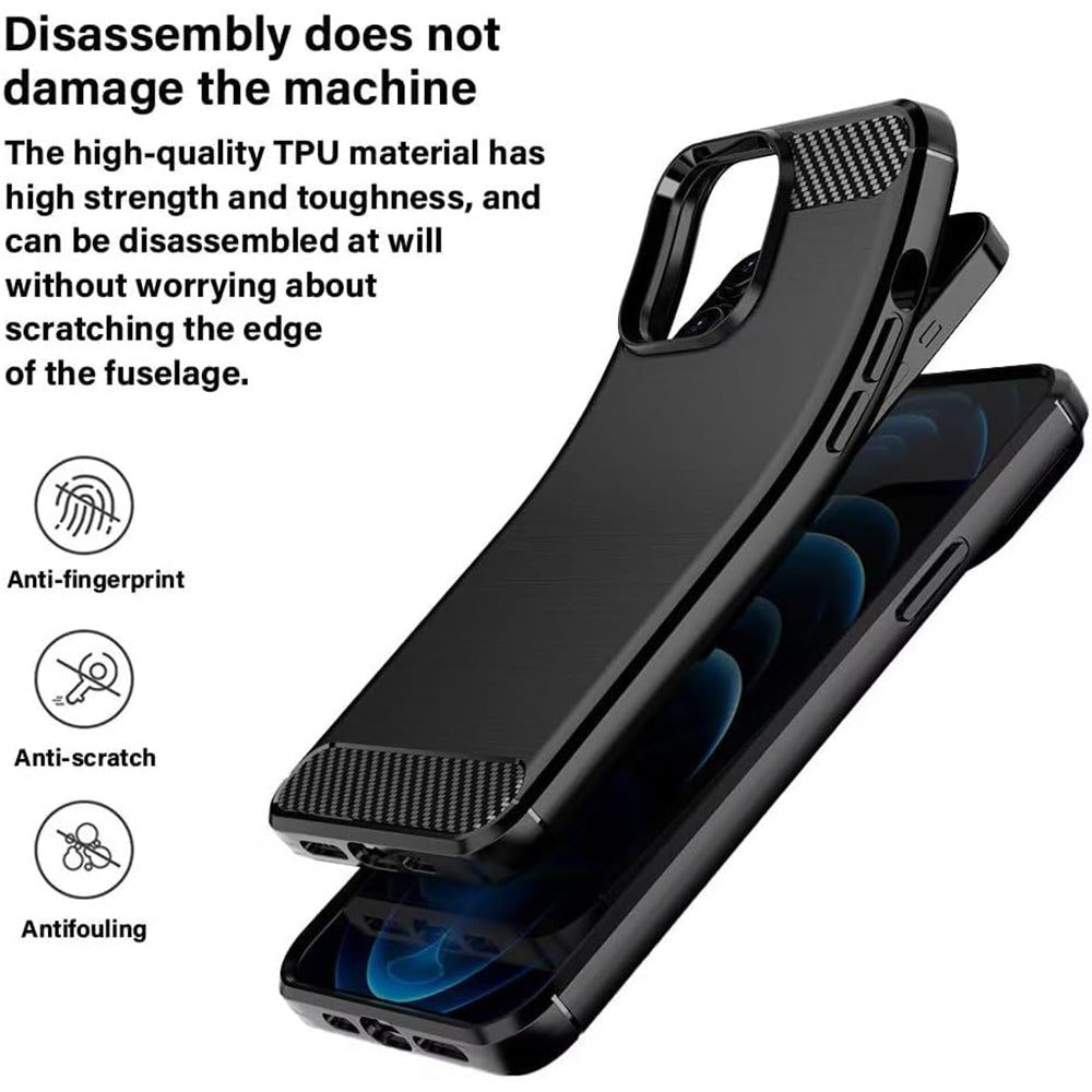 Futrola za Sony Xperia 1 VIII, Techsuit, Karbon, Crna