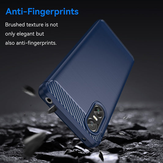 Futrola za Sony Xperia 10 VI, Techsuit, Karbon, Crna