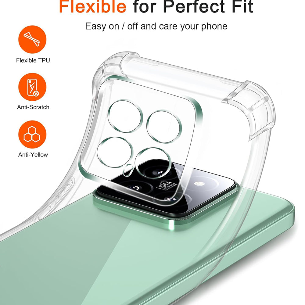Futrola za Xiaomi 14 Pro, Techsuit, Shockproof Clear, Transparentna