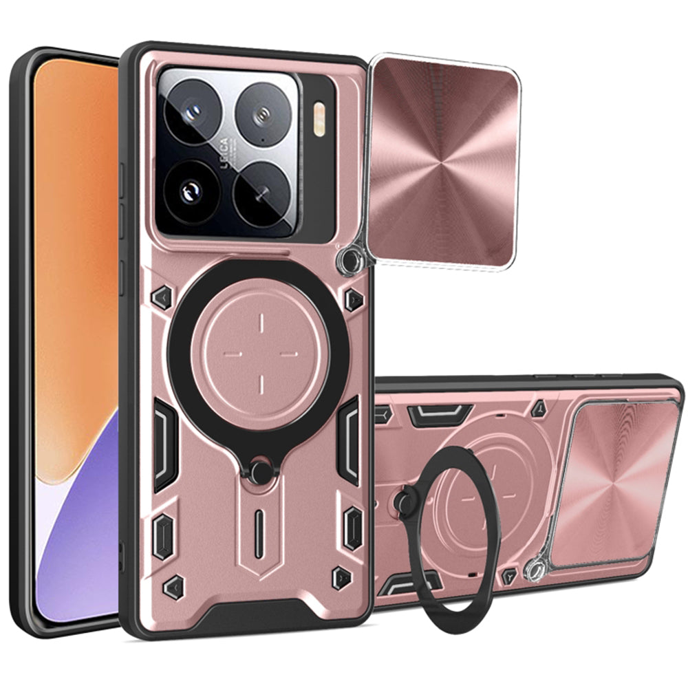 Futrola za Xiaomi 15, Techsuit, CamGuard Pro, Roze Zlatna