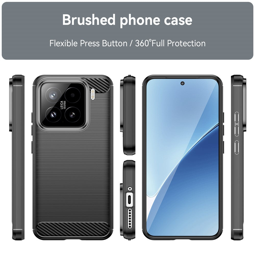 Futrola za Xiaomi 15T Pro, Techsuit, Karbon, Crna
