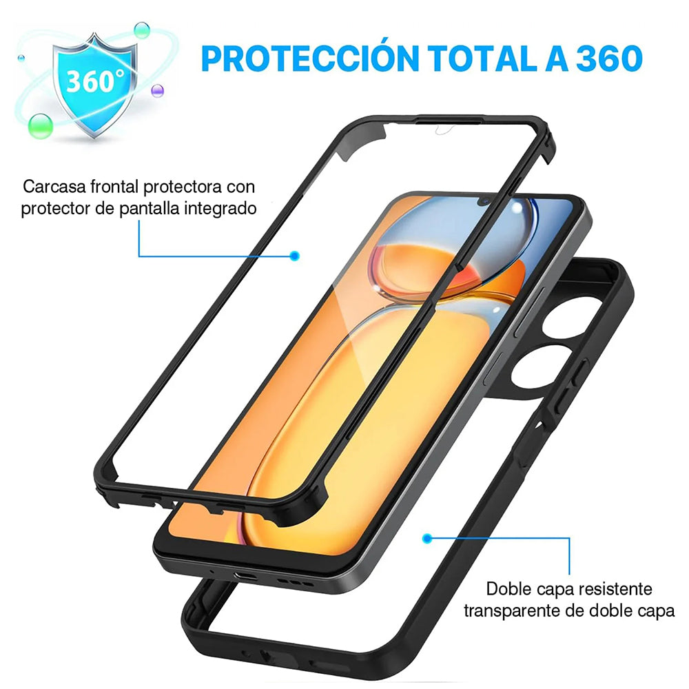Futrola za Xiaomi Poco C65 / Redmi 13C, Techsuit, ColorVerse 360, Crna
