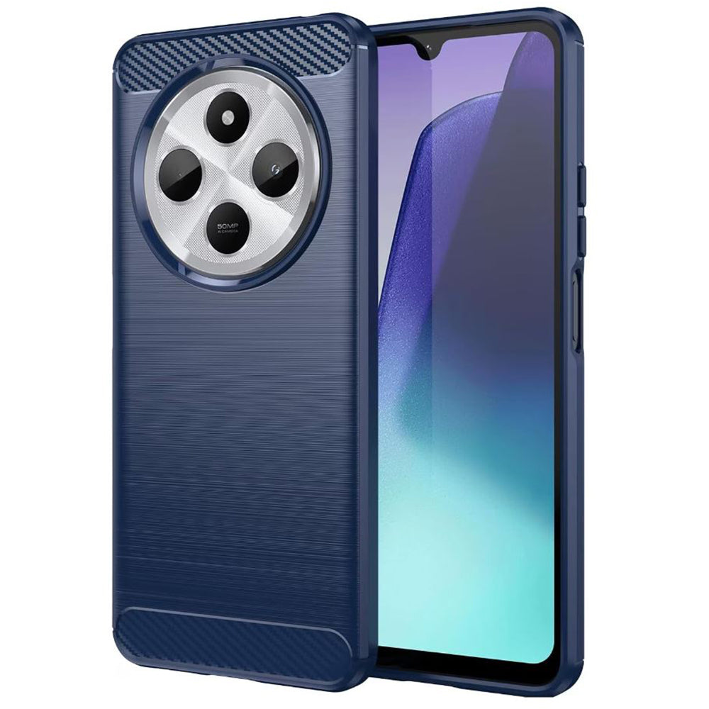 Futrola za Xiaomi Poco C75 / Redmi 14C, Techsuit, Karbon, Plava