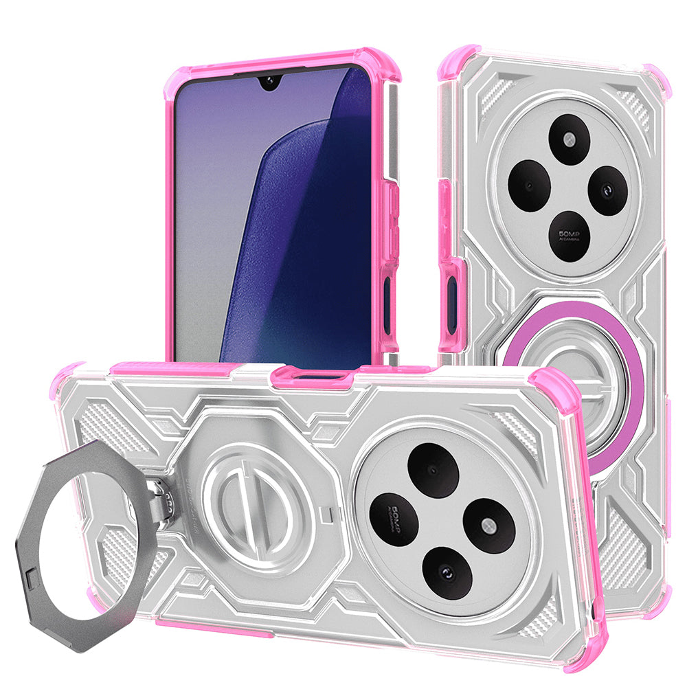 Futrola za Xiaomi Poco C75 / Redmi 14C, Techsuit, Carbon Shield Pro, Roze