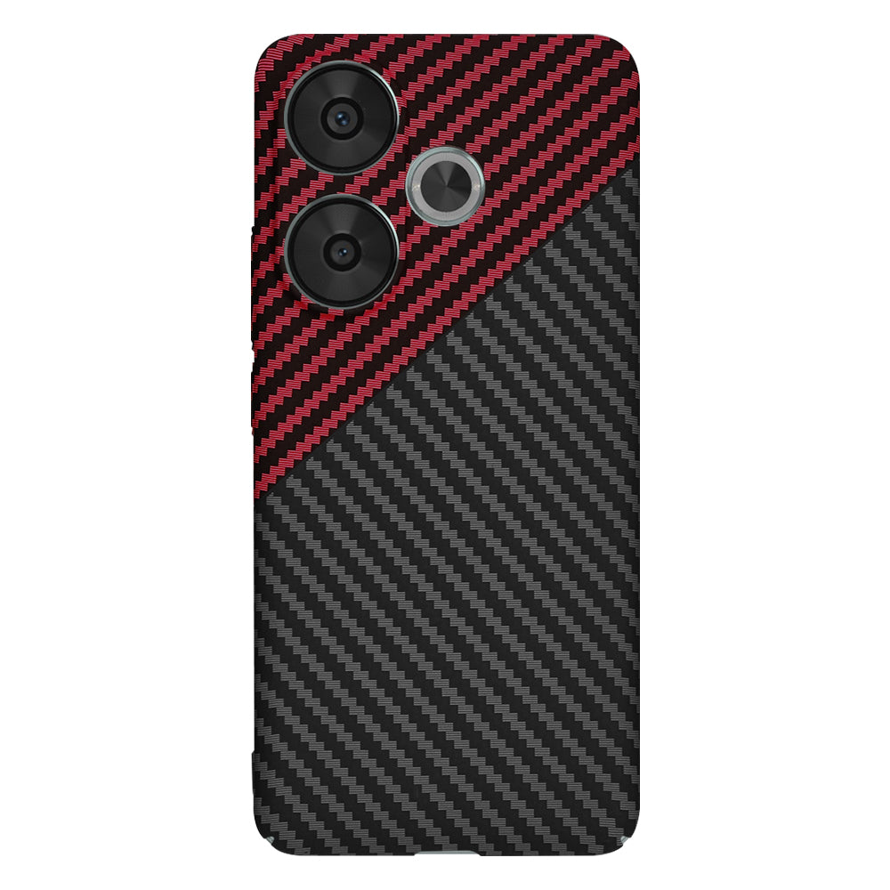 Futrola za Xiaomi Poco F6, Techsuit, Carbonite FiberShell, Crno Crvena