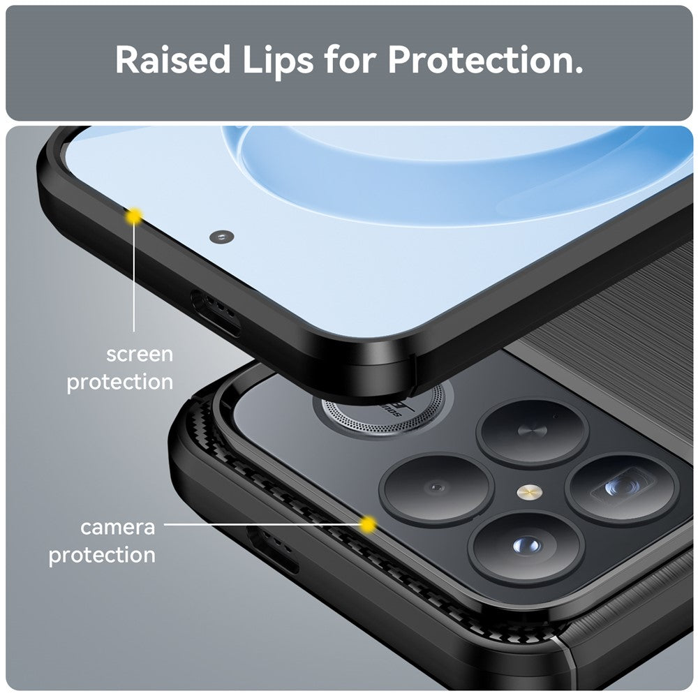 Futrola za Xiaomi Poco F8 Ultra, Techsuit, Karbon, Crna