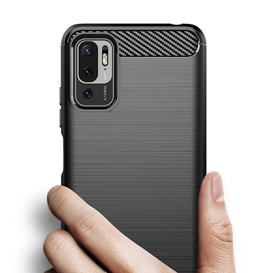 Futrola za Xiaomi Poco M3 Pro 5G / Redmi Note 10 5G, Techsuit, Karbon, Crna