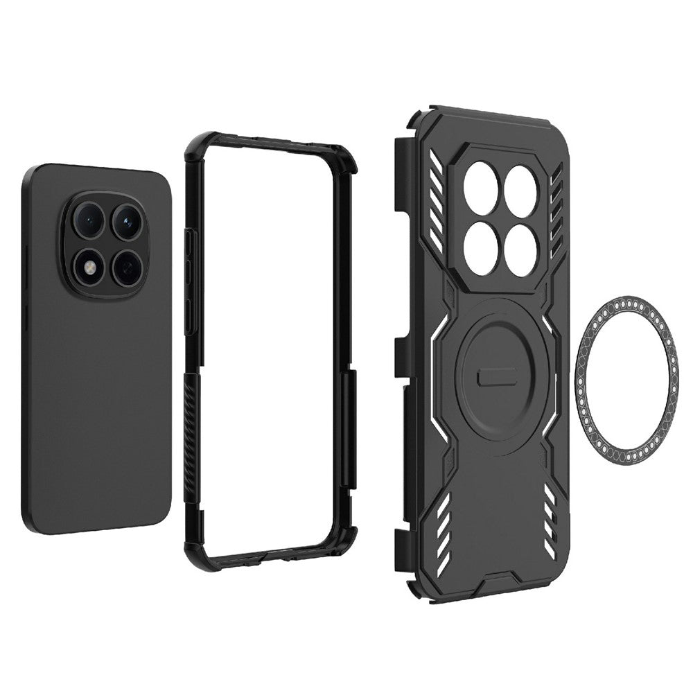 Futrola MagSafe za Xiaomi Poco M8 Pro / Redmi Note 15 Pro+ 5G, Techsuit, ArmorMag, Crna
