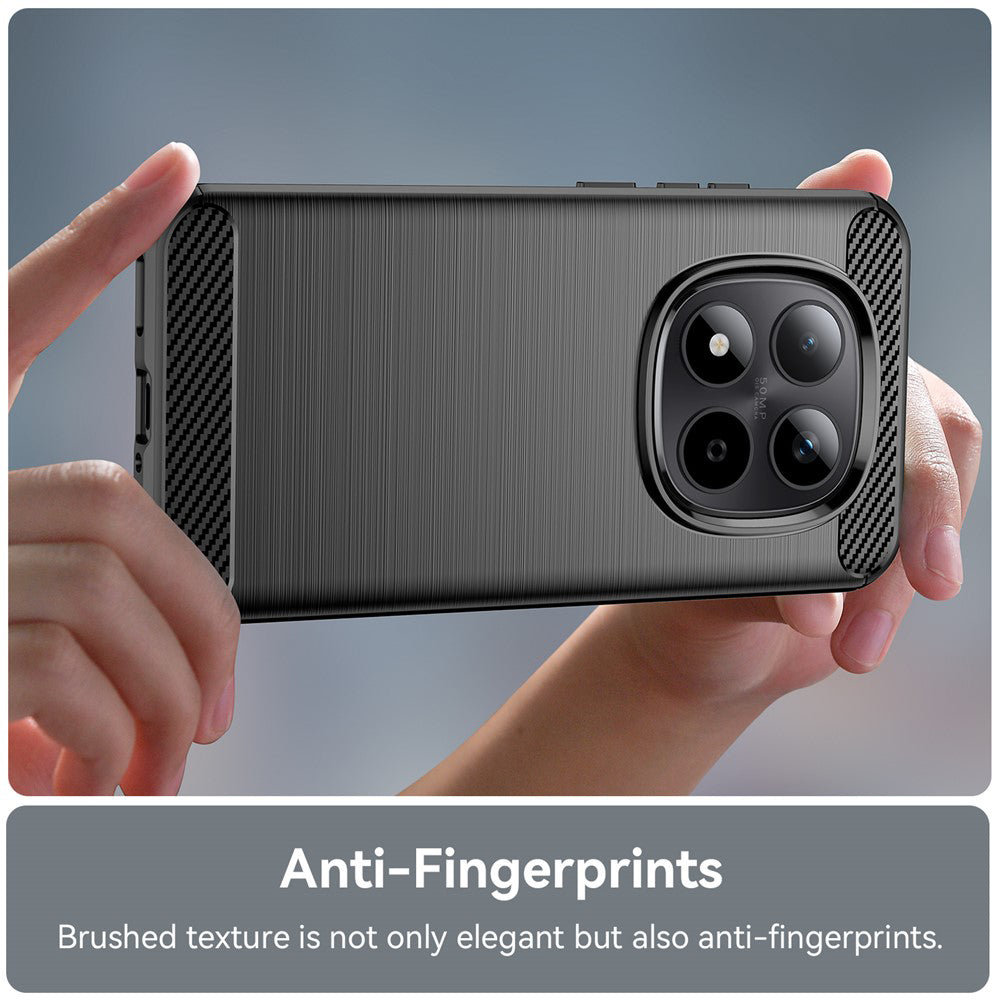 Futrola za Xiaomi Poco M8 Pro / Redmi Note 15 Pro+ 5G, Techsuit, Karbon, Crna