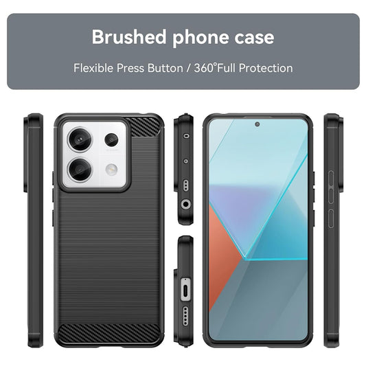Futrola za Xiaomi Poco X6 / Note 13 Pro 5G, Techsuit, Karbon, Crna
