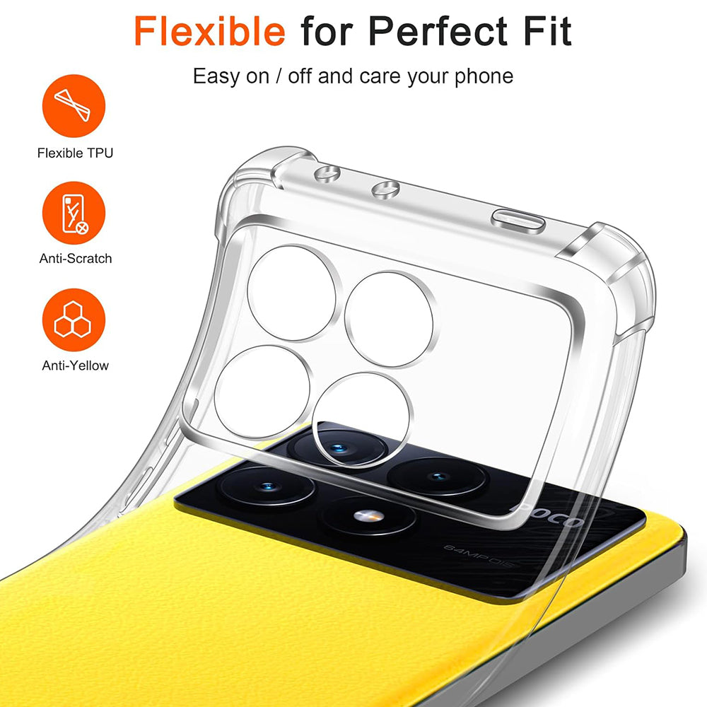Futrola za Xiaomi Poco X6 Pro, Techsuit, Shockproof Clear, Providna