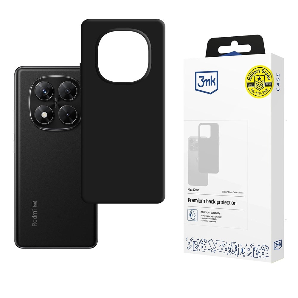 Futrola za Xiaomi Poco X7 / Redmi Note 14 Pro 5G, 3MK, Crna Mat