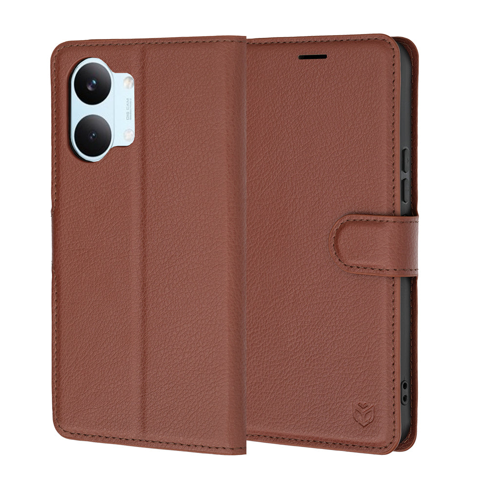 Futrola za Xiaomi Poco X8 Pro Max, Techsuit, Leather Folio, Braon