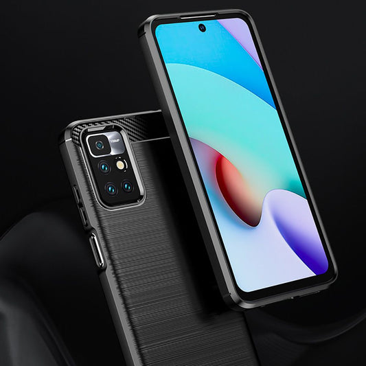 Futrola za Xiaomi Redmi 10 2022 / 10 (2021), Techsuit, Karbon, Crna