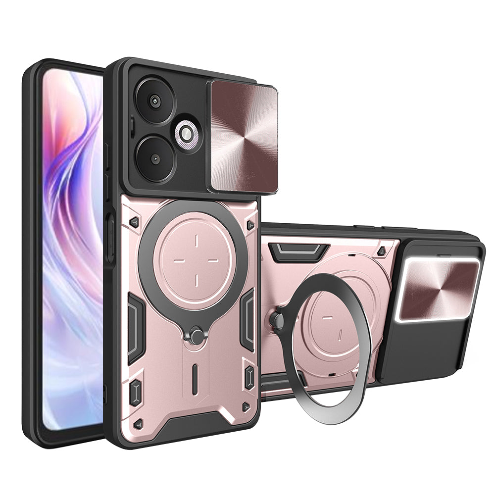 Futrola za Xiaomi Redmi 13C 5G, Techsuit, CamGuard Pro, Roze Zlatna