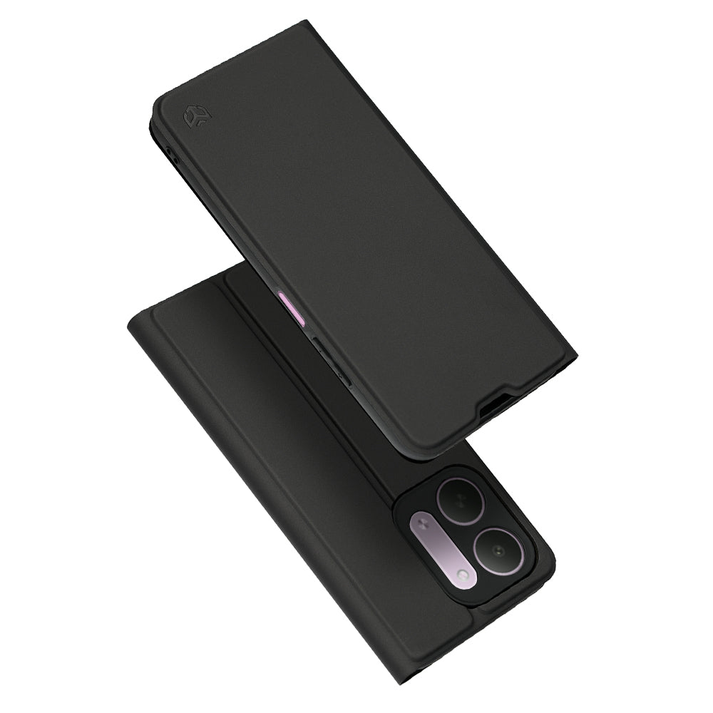 Futrola za Xiaomi Redmi 17C 5G, Techsuit, Magskin Book, Crna