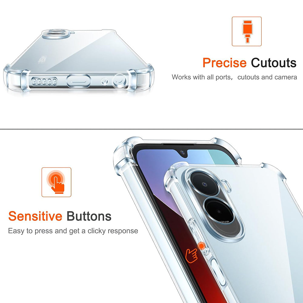 Futrola za Xiaomi Redmi A7 Pro 4G, Techsuit, Shockproof Clear, Transparentna