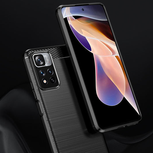 Futrola za Xiaomi Redmi Note 11 Pro+ 5G, Techsuit, Karbon, Crna