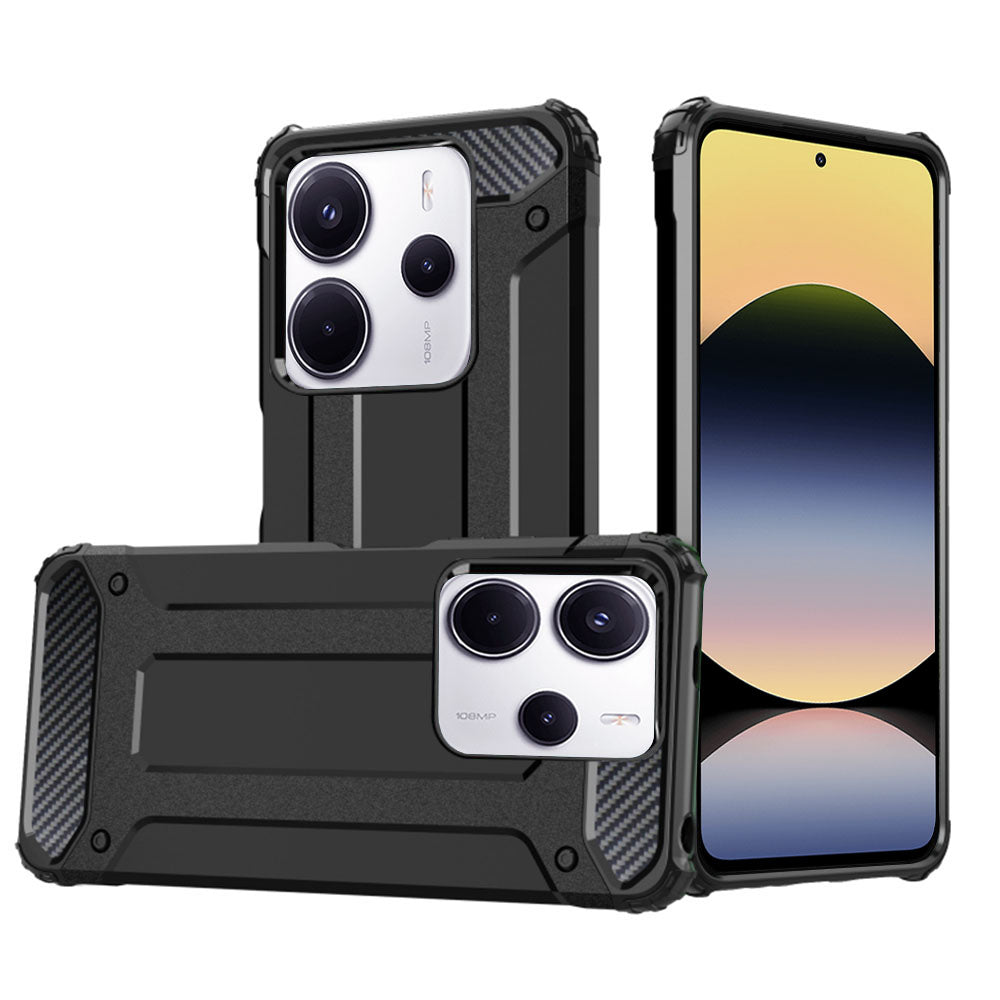 Futrola za Xiaomi Redmi Note 14 4G (Standard), Techsuit, Hybrid Armor, Crna