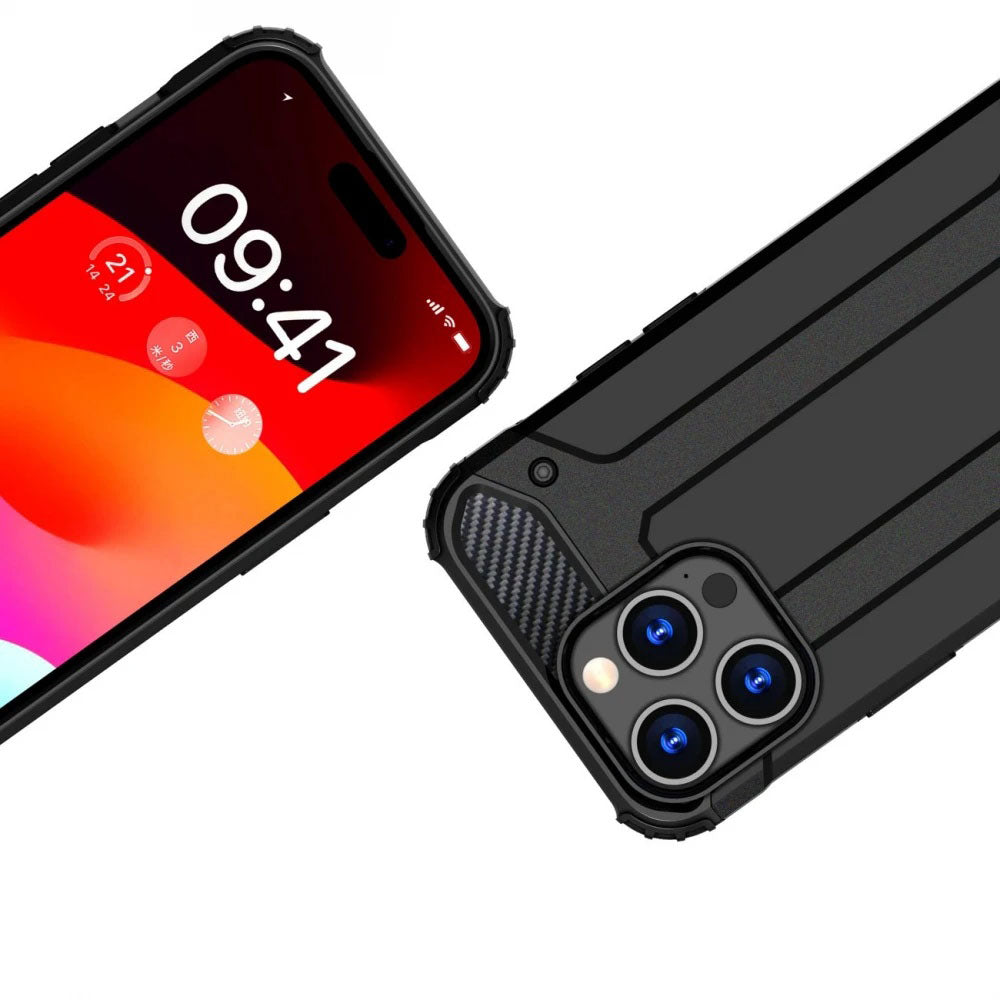 Futrola za Xiaomi Redmi Note 14 4G (Standard), Techsuit, Hybrid Armor, Crna