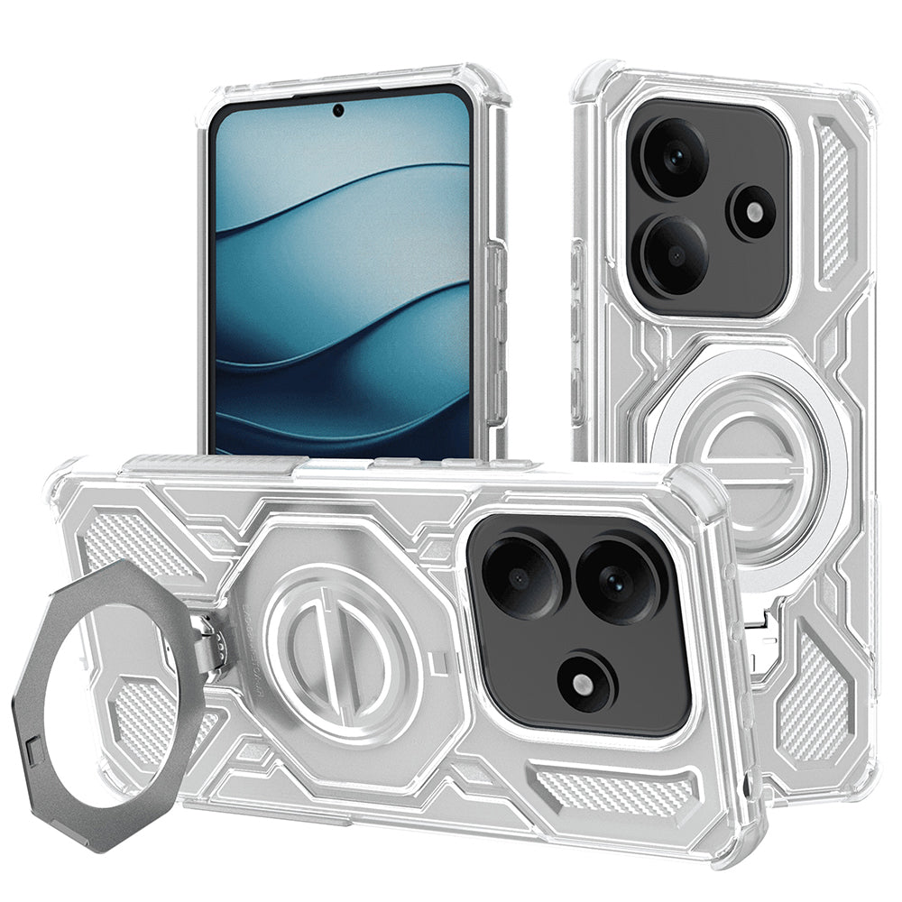 Futrola za Xiaomi Redmi Note 14 5G, Techsuit, Carbon Shield Pro, Bela