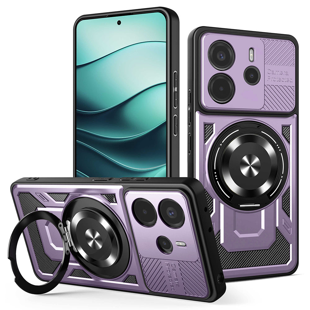 Futrola za Xiaomi Redmi Note 14 5G, Techsuit, RuggedCam, Ljubičasta