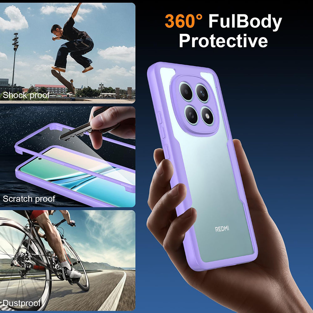 Futrola za Xiaomi Redmi Note 15 4G, Techsuit, ColorVerse 360, Ljubičasta