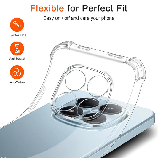 Futrola za Xiaomi Redmi Note 15 Pro 4G, Techsuit, Shockproof Clear, Transparentna